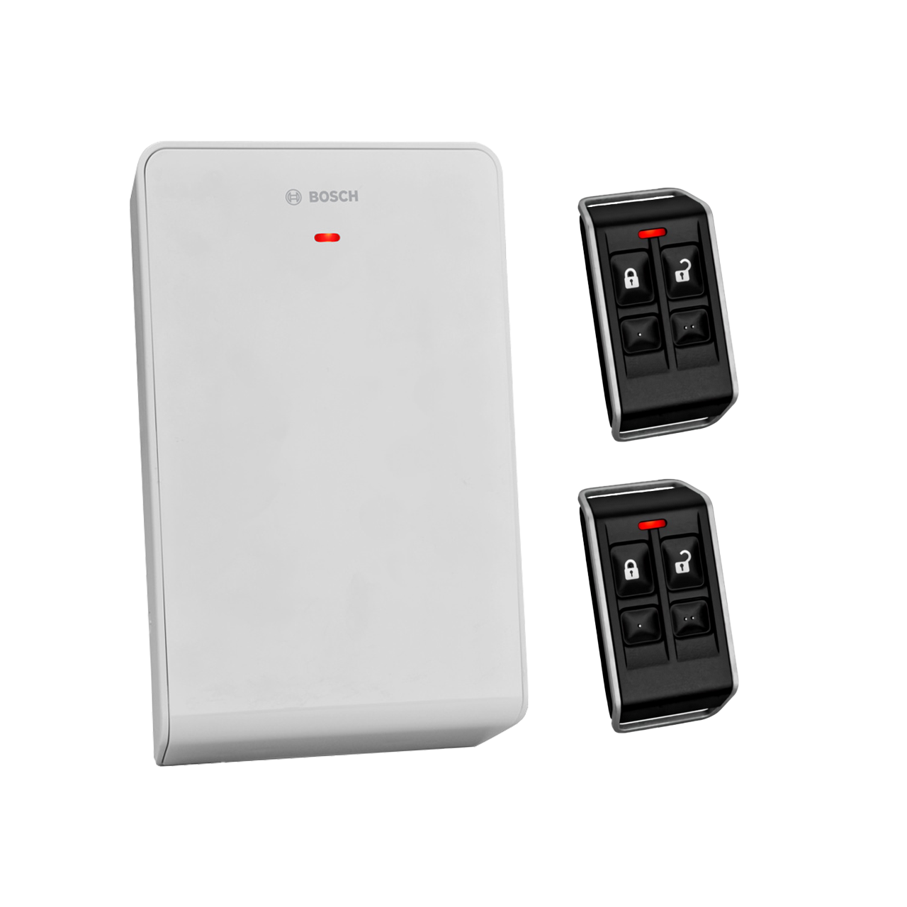 BOSCH 3000 DELUXE WIRELESS KEY FOB KIT INCLUDES 2x DELUXE 4 BUTTON REMOTES 1x SOLUTION 2000/3000 RECEIVER NO PIR