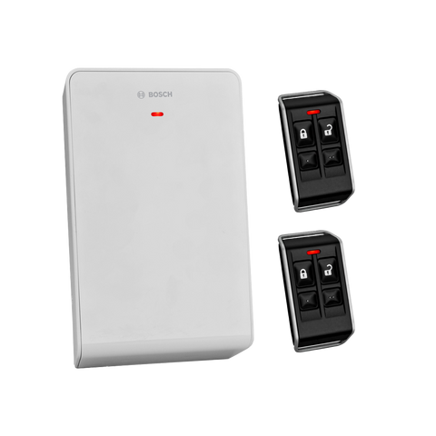 BOSCH 3000 DELUXE WIRELESS KEY FOB KIT INCLUDES 2x DELUXE 4 BUTTON REMOTES 1x SOLUTION 2000/3000 RECEIVER NO PIR