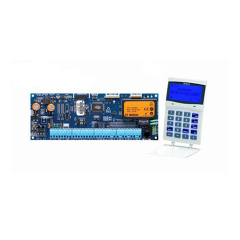 BOSCH SOL 6000 HARDWIRED ALARM PANEL PCB (CC610P) + WHITE SMART PROX KEYPAD (CP736B) TAMPER ALPHANUM LCD 144 ZONE TOUCH TONE & BACKLIT KEYS