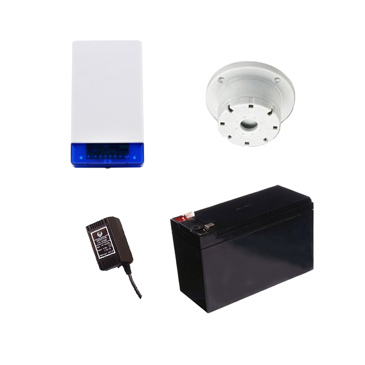 BOSCH 6000 SIREN KIT INCLUDES 1x 12V7Ah BATTERY 1x 18VAC POWER SUPPLY 1x STROBE/SIREN 1x SURFACE MOUNTED PIEZO NO PIR