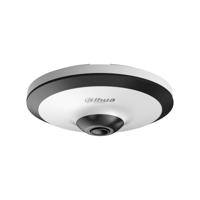 PRO SERIES HDCVI CAMERA WHITE 360° PANORAMIC 5MP FISHEYE 120 WDR PLASTIC/METAL 1.4MM FIXED LENS STARLIGHT IR 10M BUILT IN MIC NO-SD CARD SLOT 12VDC