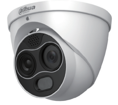 EUREKA SERIES IP CAMERA WHITE AI THERMAL WITH TEMPERATURE 256x192 SENSOR 4MP H.264/5/ MJPEG DOME DIGITAL WDR METAL 3.5 & 4MM FIXED LENS IR 30M POE IP67 WITHOUT MIC AUDIO IN AUDIO OUT 1 x ALARM IN 1 x ALARM OUT