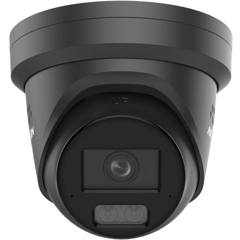 Hikvision 4MP ColorVu Turret White LED Light AcuSense Built-in Mic Speaker 2.8mm - DS-2CD2387G2-LSU/SL-2 black