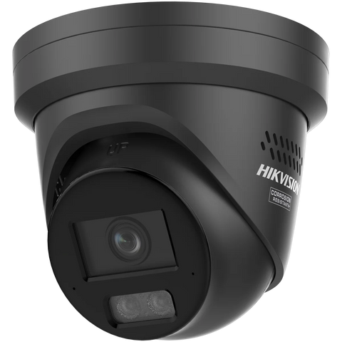 Hikvision 4MP ColorVu Turret White LED Light AcuSense Built-in Mic Speaker 2.8mm - DS-2CD2387G2-LSU/SL-2 black