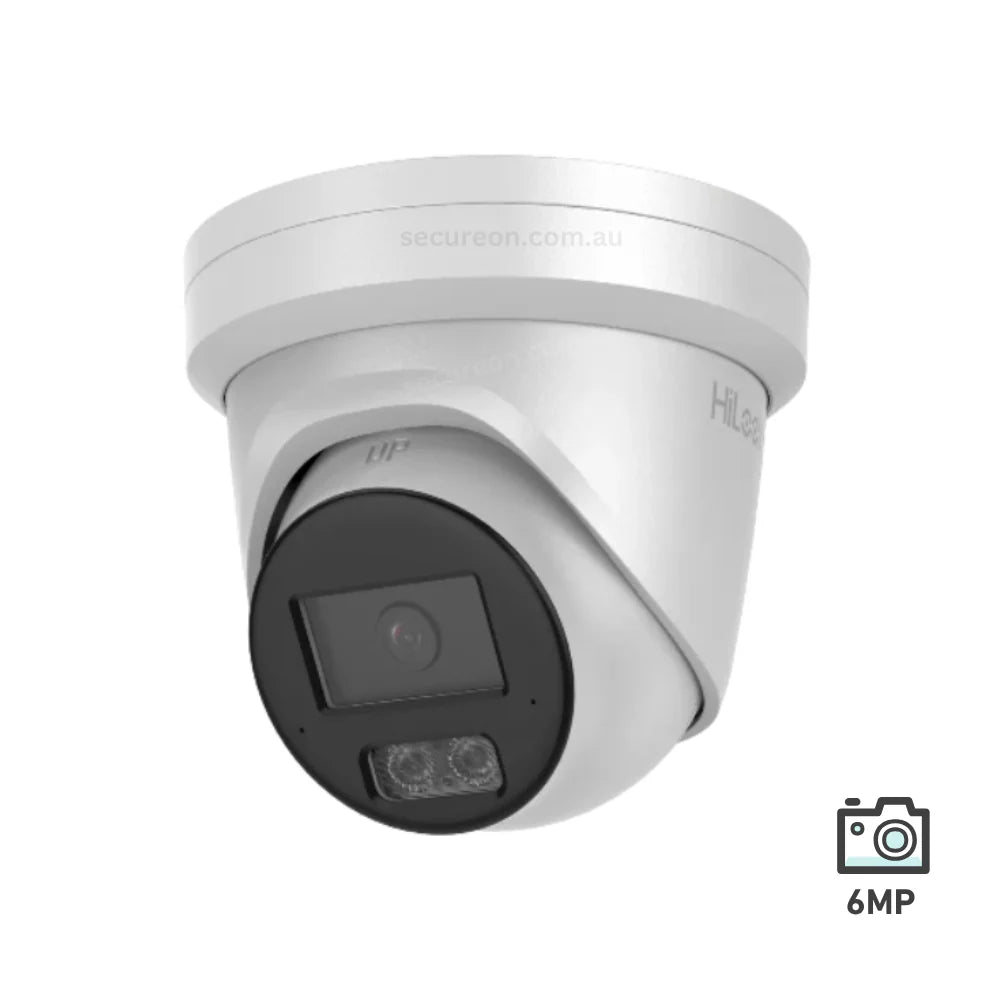 HiLook 6MP Hi-Color Fixed Turret Network Camera White IPC-T561H-MU 2.8mm
