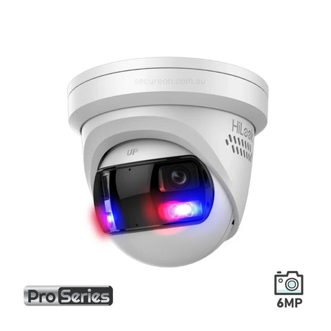 HiLook 8MP Dual Lens Stitched Wide Angle Smart Hybrid Light Fixed Turret Network Camera IPC-T289PH-MU/SL 2mm