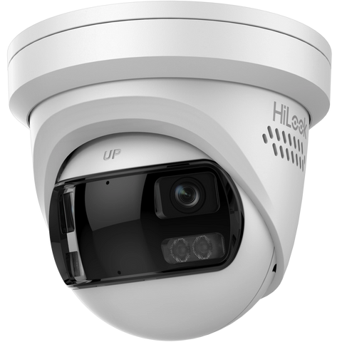 HiLook 8MP Dual Lens Stitched Wide Angle Smart Hybrid Light Fixed Turret Network Camera IPC-T289PH-MU/SL 2mm