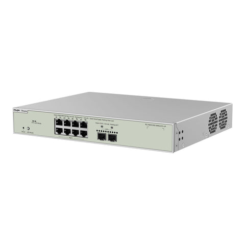 Ruijie Reyee RG-NBS5300-8MG2XS-UP L3 Managed Switch, 8-Port 2.5 Gbps PoE++, 2-Port 10 Gbps SFP+, 370 W PoE power budget