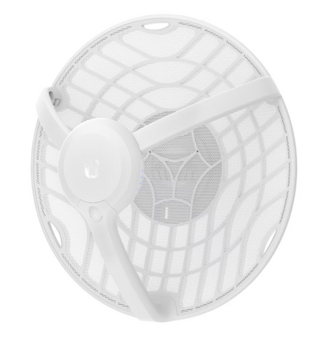 UBIQUITI AIRMAX GIGABEAM LONG RANGE 60GHZ 38DBI/ 5GHZ 11DBI MAX 25DBM COMBINED WHITE WITH MAX 1 GBPS THROUGHPUT UPTO 2KM POLE MOUNTED 1 X RJ45 24VDC INCLUDES 1 X POE ADAPTER