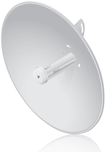 UBIQUITI PBE-5AC-500 POWERBEAM 5 AC 500 27DBI 5GHZ 802.11AC 2X2 MIMO ANTENNA DUAL LINEAR 500MM DISH REFLECTOR 24V, 0.5A GIG POE 8.5W OPERATING TEMP -40-70 DEG C O/DR UV STABILIZED PLASTIC POLE MNT KIT INCLUDED