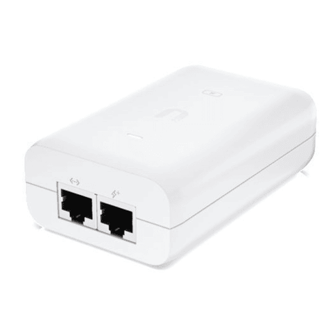 UBIQUITI 802.3AF 48VDC@0.65A 30W POE INJECTOR WHITE GIGABIT LAN PORT 240VAC SUITS U6-AP( U6-LR/ U6-LITE/ U6-PRO)