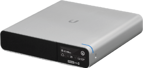UBIQUITI UNIFI CLOUD KEY GEN2 PLUS 1 X 1 TB HDD 1 X NETWORK CONTROLLER 1X ULED CONTROLLER BUILT-IN BATTERY POE/QC 2.0 USB-C(9VDC) WITH FRONT PANEL DISPLAY SILVER
