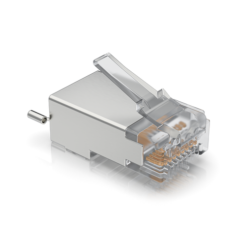 UBIQUITI CAT5E SHIELDED RJ45 CONNECTOR 8P8C PLASTIC SIL 100 PACK
