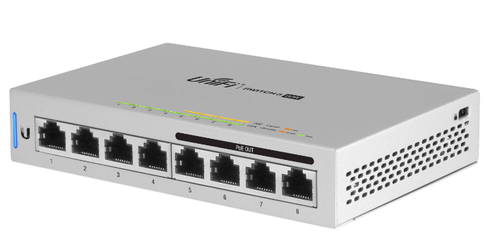 UBIQUITI 8PORT GIGABIT SWITCH 4X POE 60W POE TOTAL CAPACITY L2 MANAGED WHITE 48VDC
