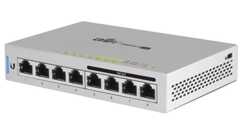 UBIQUITI 8PORT GIGABIT SWITCH 4X POE 60W POE TOTAL CAPACITY L2 MANAGED WHITE 48VDC