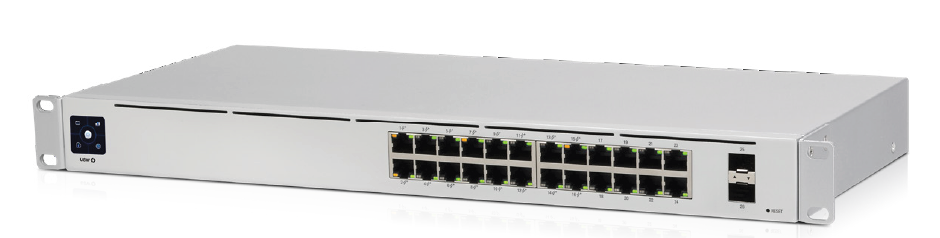 UBIQUITI 24PORT ( 26P) GIGABIT SWITCH 95W POE TOTAL CAPACITY 16X POE+ PLUS 2X 1G SFP/ FIBRE PORT L2 MANAGED WHITE 240VAC