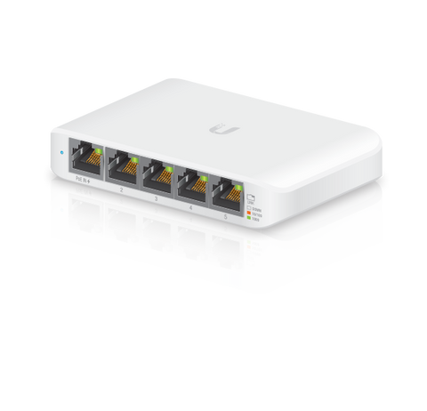 UBIQUITI 5PORT GIGABIT SWITCH NON-POE L2 CLOUD MANAGED WHITE POE/ 5VDC USB TYPE C