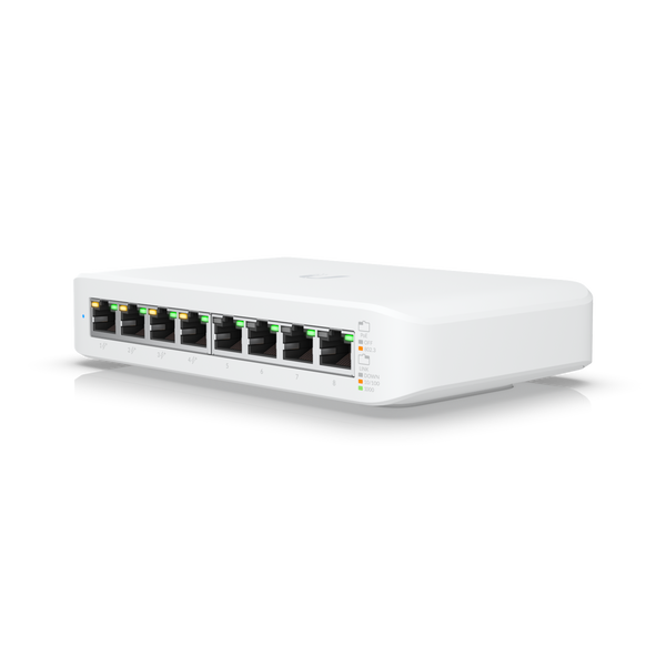 UBIQUITI 8PORT GIGABIT SWITCH 30W POE TOTAL CAPACITY 4X PoE+ L2 MANAGED WHITE 50-56VDC