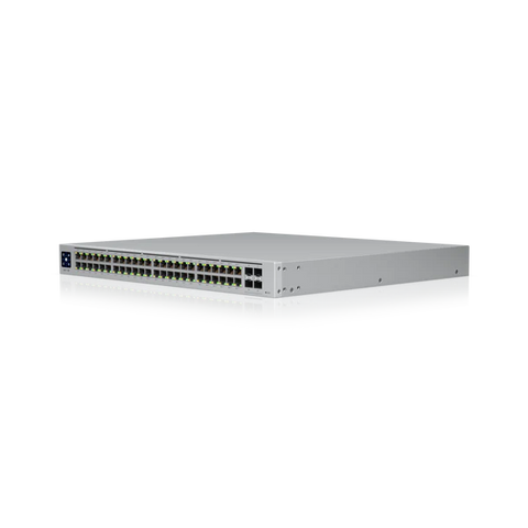 UBIQUITI 48PORT ( 52P) GIGABIT SWITCH 600W POE TOTAL CAPACITY 48X POE+ (8X POE++) PLUS 4X 10G SFP/ FIBRE PORT L3 MANAGED WHITE 24VDC