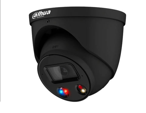 WIZSENSE SERIES IP CAMERA BLACK AI TIOC 8MP/4K H.264/4+/5/5+ TURRET 120 WDR METAL 2.8MM FIXED LENS STARLIGHT IR+WHITE LED 30M POE IP67 BUILT IN MIC AUDIO IN AUDIO OUT 1 X ALARM IN 1 X ALARM OUT SUPPORT UP TO 256GB SD 12VDC