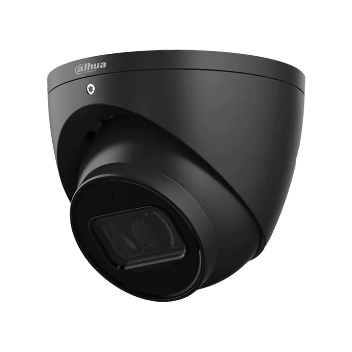 Dahua 6MP Security Camera, Turret, Black, IR Night Vision, 2.8mm Fixed-focal Eyeball WizSense Starlight
