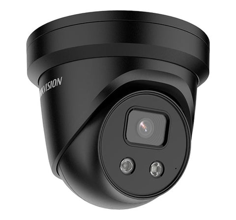 Hikvision DS-2CD2366G2-IU – 6MP AcuSense Turret IP Camera with Built-in Mic, IR, and IP67,Black