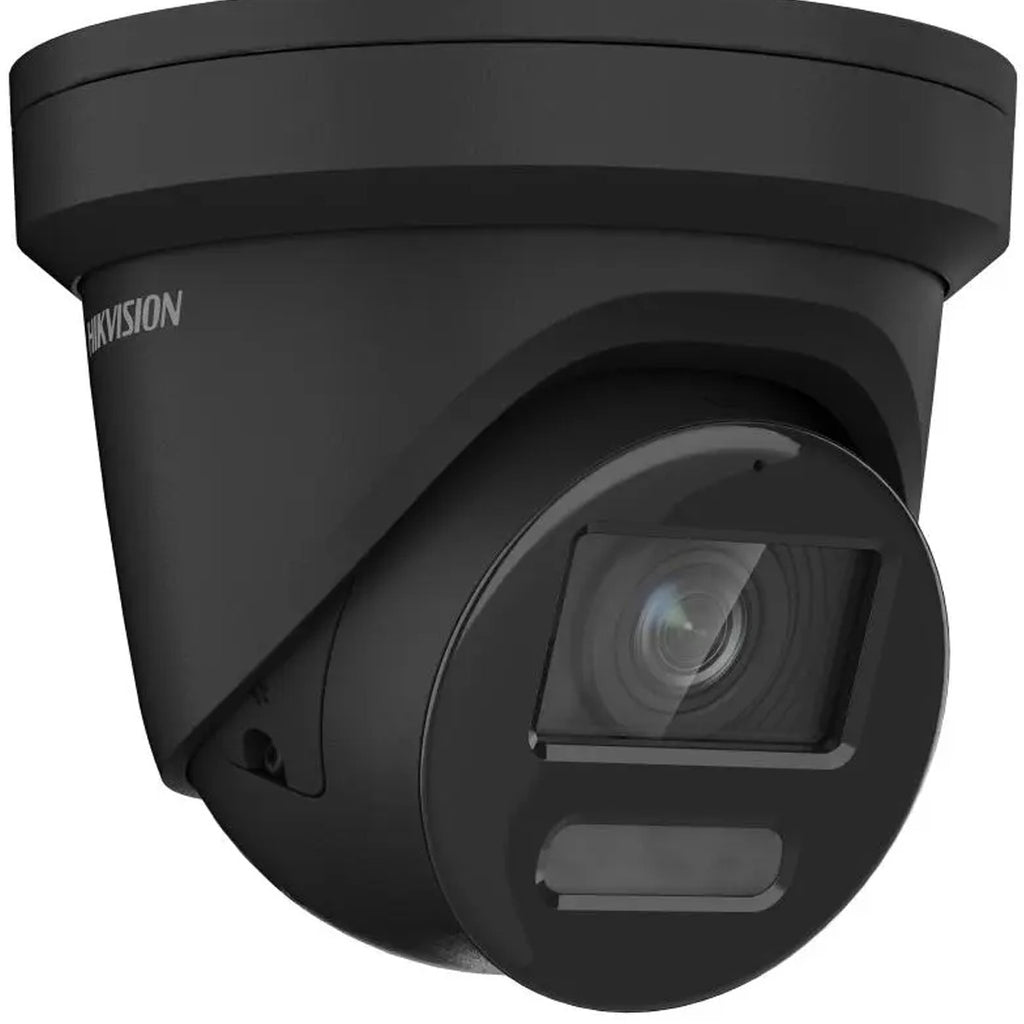 Hikvision 8MP ColorVu Turret White LED Light AcuSense Built-in Mic Speaker 2.8mm - DS-2CD2387G2-LU-2-BLK