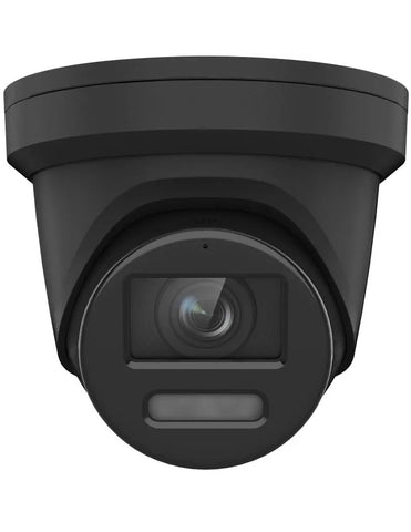 Hikvision 8MP ColorVu Turret White LED Light AcuSense Built-in Mic Speaker 2.8mm - DS-2CD2387G2-LU-2-BLK