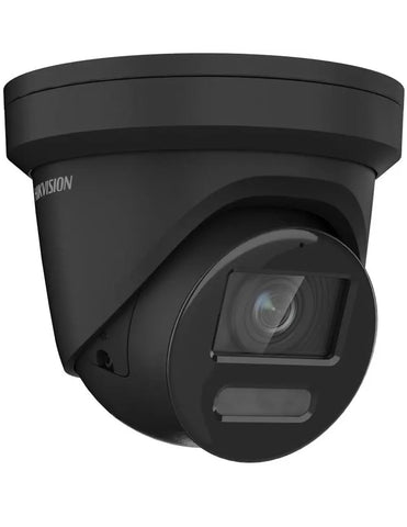Hikvision 8MP ColorVu Turret White LED Light AcuSense Built-in Mic Speaker 2.8mm - DS-2CD2387G2-LU-2-BLK