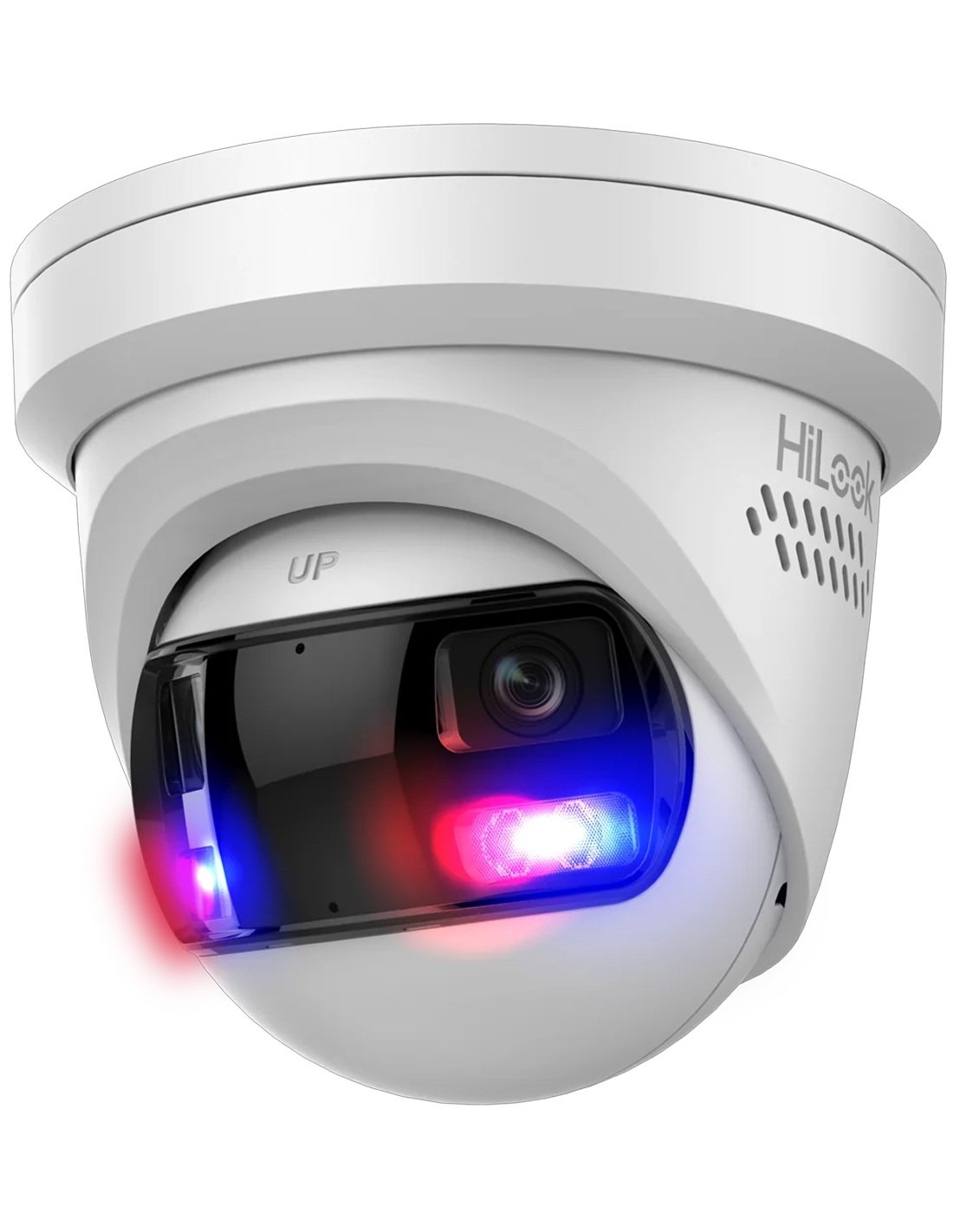 Hilook IPC-T289PH-MU/SL 8MP Dual-Lens 180° Turret Camera with Mic, IR, PoE – Standalone or NVR Compatible CCTV