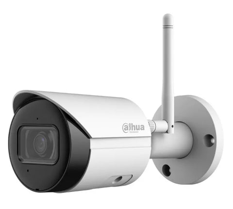 WIFI SERIES IP CAMERA WHITE WIRELESS 4MP H.264/4+/5/5+ BULLET DIGITAL WDR METAL 2.8MM FIXED LENS IR 30M IP67 BUILT IN MIC SUPPORT UP TO 256GB SD 12VDC