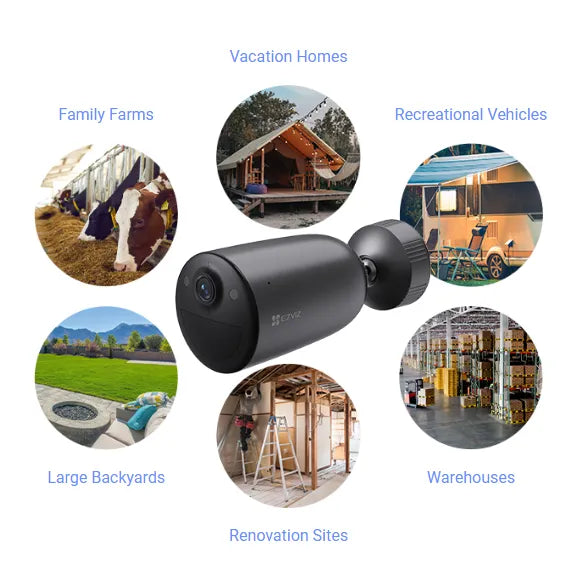 EZVIZ EB3 4G AOV 3MP/2K Outdoor4G LTE Wire-Free Battery Camera with Spotlight
