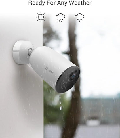 EZVIZ Wireless Security Camera with Solar Panel, 2K Outdoor Spotlight Battery/Solar Powered WiFi Camera, Color Night Vision, 2-Way Talk, Human Detection, IP66, 256G SD/Cloud Storage, Alexa(CB3 2PCS)