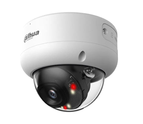 WIZSENSE SERIES IP CAMERA WHITE AI 8MP/4K H.264/4+/5/5+ DOME 120 WDR METAL 2.8MM FIXED LENS STARLIGHT IR+WARM LED 50M POE IP67 BUILT IN MIC AUDIO IN AUDIO OUT 1 X ALARM IN 1 X ALARM OUT SUPPORT UP TO 512GB SD IK10 12VDC