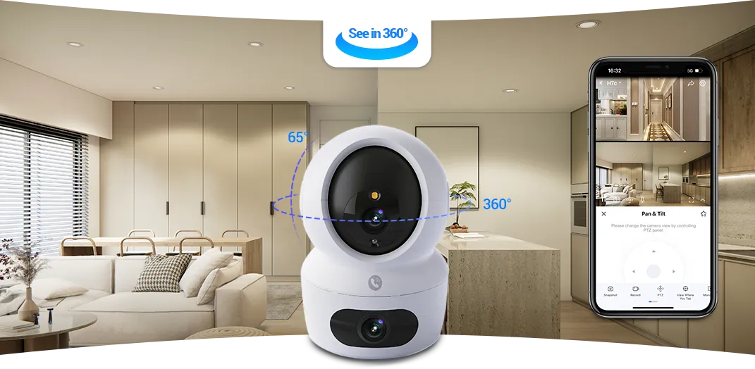 EZVIZ H7C Dual 4MP Pan & Tilt Wi-Fi Camera One Tap Calling AI Shape Detection