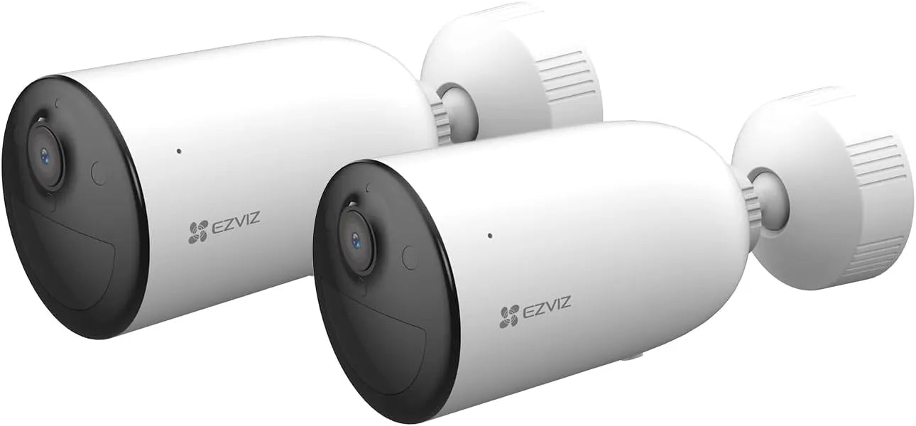 EZVIZ Wireless Security Camera with Solar Panel, 2K Outdoor Spotlight Battery/Solar Powered WiFi Camera, Color Night Vision, 2-Way Talk, Human Detection, IP66, 256G SD/Cloud Storage, Alexa(CB3 2PCS)